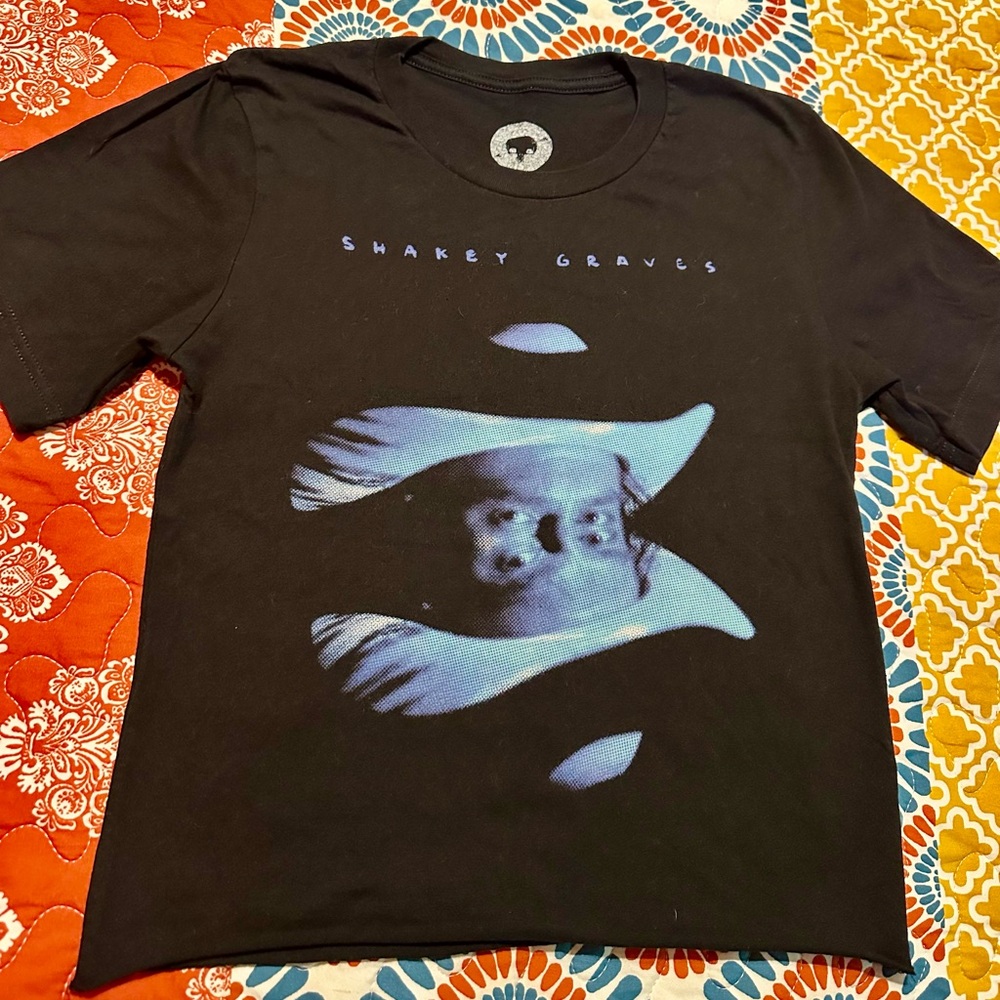 Shakey Graves Concert T Shirt, Cut Off, Size Small